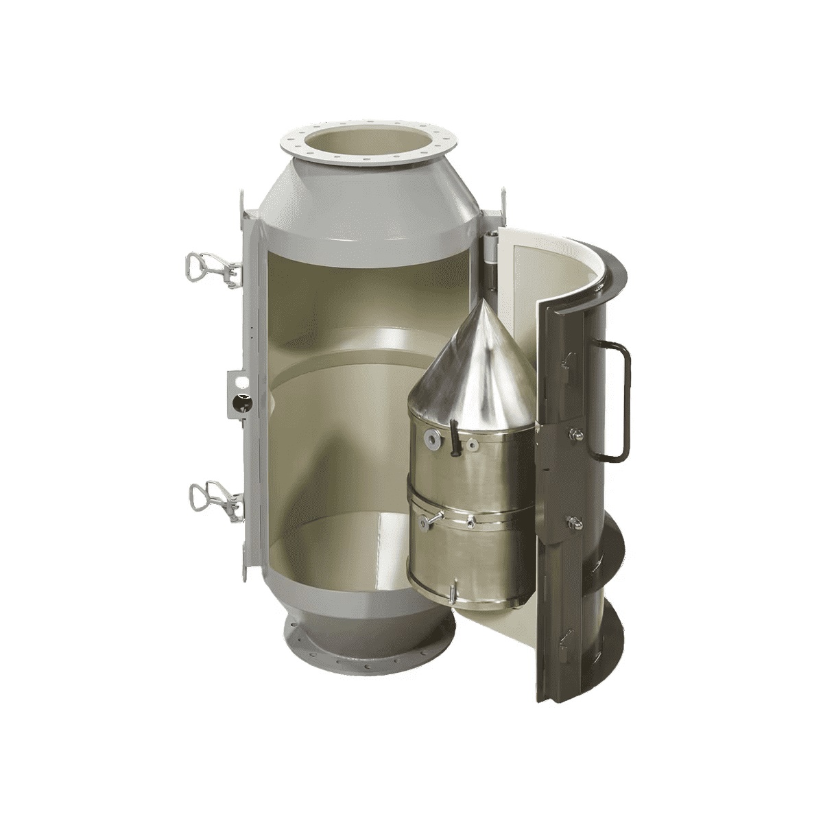 pipe type magnetic rod separator