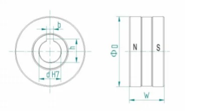 Magnetic wheel drawing for climbing wall robot
